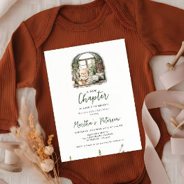 Convites Storybook Um novo capítulo Sobre o Chá de fraldas
