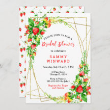 Strawberries and Daisies Bridal Shower