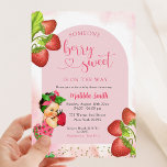 Convites Strawberry Berry Sweet Mexicana Girl Chá de fralda<br><div class="desc">Strawberry Berry Sweet Mexicana Chá de fraldas Convite</div>