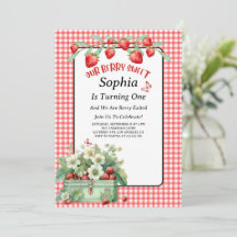 Strawberry Berry Sweet Primeira Festa de aniversár