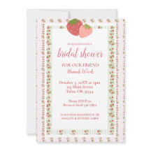 Strawberry Stripes Chá de panela do Grande Milênio