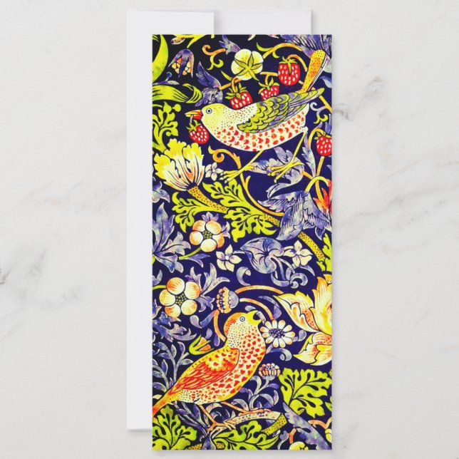Convites Strawberry Thef Birds William Morris (Frente)