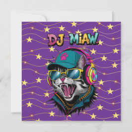 Convites Street Cat DJ Attitude – Arte Ousada de Streetwear