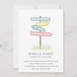 Convites Street Sign 8th Grade Party