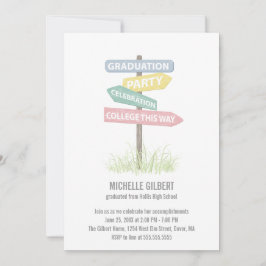 Convites Street Sign Graduation Party