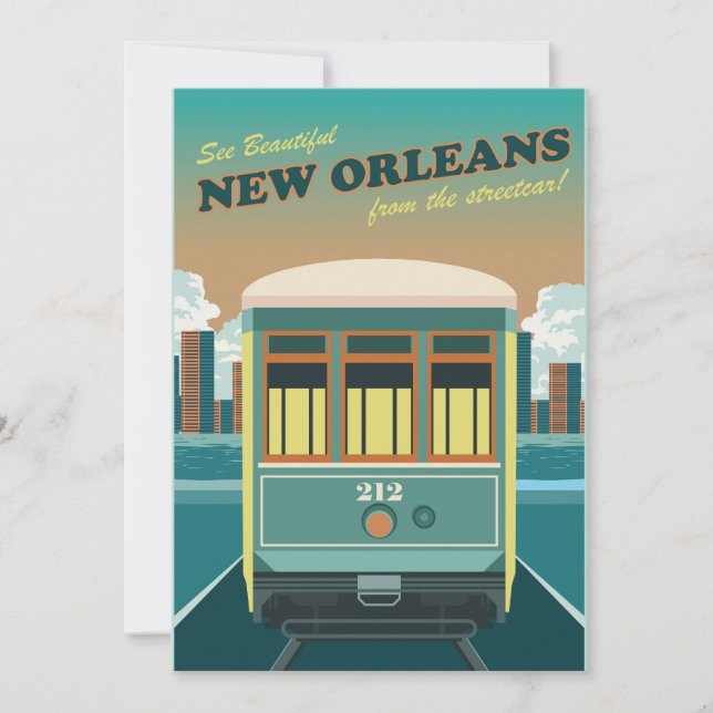 Convites Streetcar em Nova Orleans (Frente)