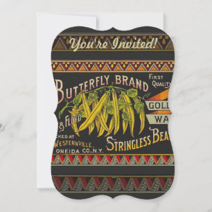 Convites String Bean Label Vegetal País