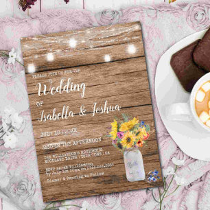 Convites String das luzes Casamento Mason Jar