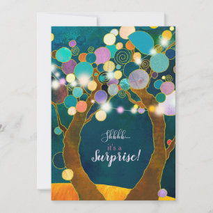 Convites String Lights Surprise Festa de aniversário