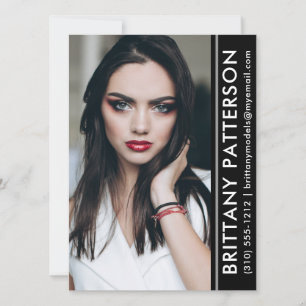 Convites Stripe Preto da Placa Comp Pro com Foto do Ator Mo