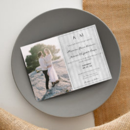 Convites Stripes de Foto e Vintage | Casamento de Cinzas