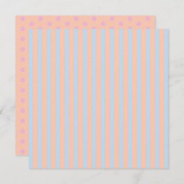 Convites Stripes e flores do arco-íris de Pastel para impre