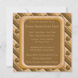 Convites Stripes e pontos - Manteiga de amendoim de chocola