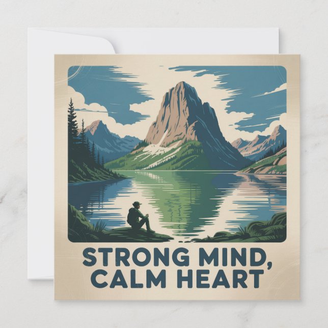 Convites Strong Mind, Calm Heart (Frente)