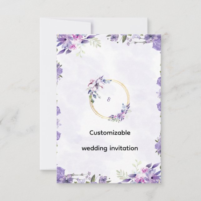 Convites Stunning Customizable Wedding Invitation - Elegant (Frente)