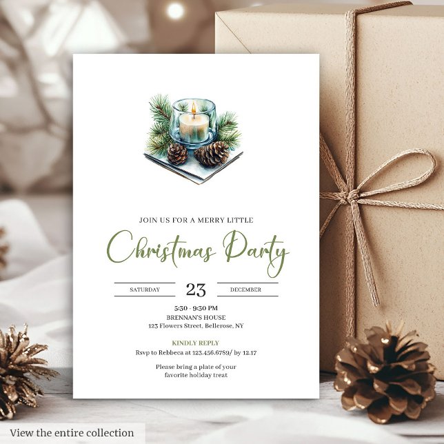 Convites Stylish Bohemian Neutral Watercolor Holiday Party  (Stylish Bohemian Neutral Watercolor Holiday Party Invite)