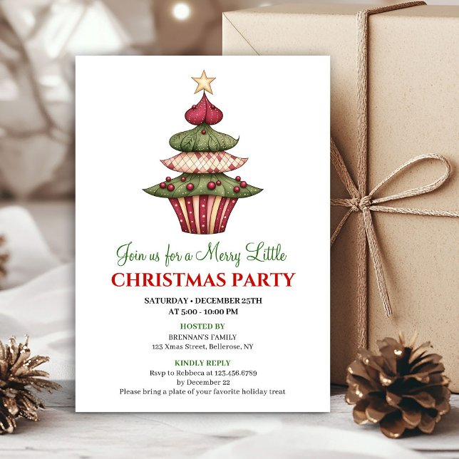 Convites Stylish designer Christmas tree dinner celebration (Stylish designer Christmas tree dinner celebration)