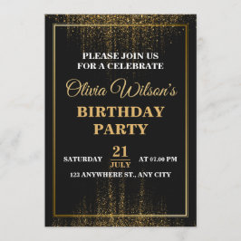 Convites Stylish & Elegant Birthday Party Invitation