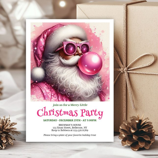 Convites Stylish Funny Santa Sunglasses Christmas Invites (Stylish Funny Santa Sunglasses Christmas Invitation

)