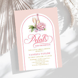 Convites Stylish petals and prosecco invite digital file