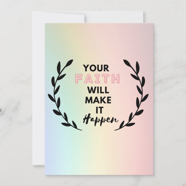 Convites sua fé fará isso acontecer (Frente)