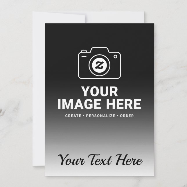 Convites Sua Própria Foto com Mensagem Personalizada (Frente)