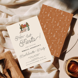 Convites Sua última Festa de solteira do Deserto de Fiesta