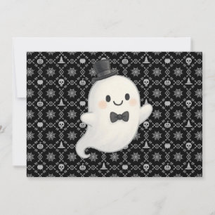 Convites Suave animação fantasma Halloween
