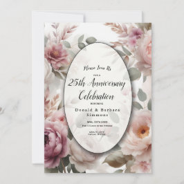 Convites Suave Serenata Floral de Peônia e Rosa Blush