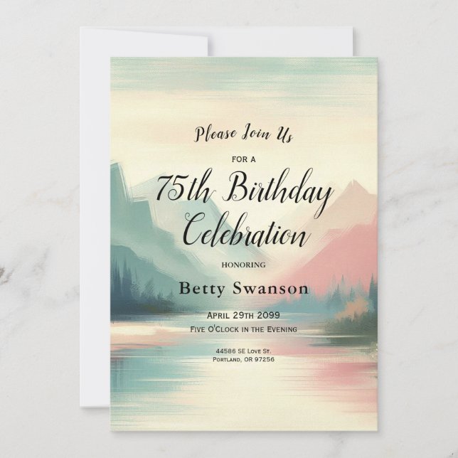 Convites Suaves Ecos das Montanhas (Frente)