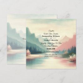 Convites Suaves Ecos do Casamento das Montanhas