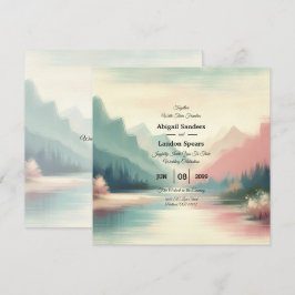 Convites Suaves Ecos do Casamento das Montanhas