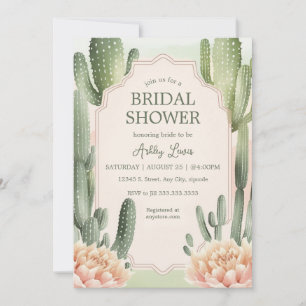 Convites Succulance Bridal Invite Cactus boho