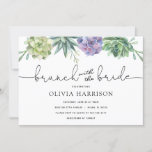 Convites Succulent Brunch com o Chá<br><div class="desc">Este Brunch com o Chá de panela Bride é perfeito para celebrar a noiva a ser ou uma noiva que já fugiu. Apresentando suculentes de aquarelas. Personalize com suas informações para que a noiva seja.</div>