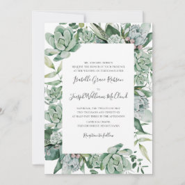 Convites Succulent Greenery | Casamento de Cheios Tradicion