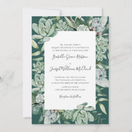 Convites Succulent Greenery | Nome do Cheio Tradicional Ver