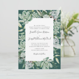 Convites Succulent Greenery | Nome do Cheio Tradicional Ver
