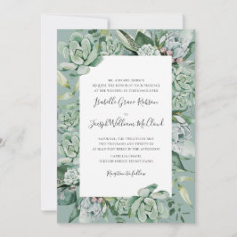 Convites Succulent Greenery | Sage — Nome do Cheio Tradicio