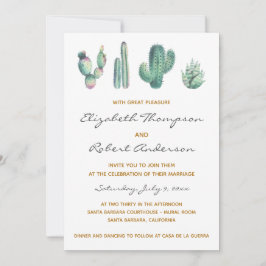 Convites Succulents Cactus Wedding Modern Elegante Chic