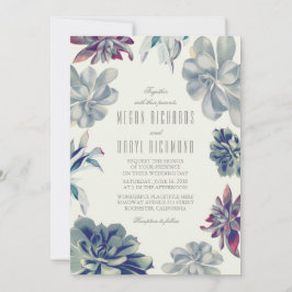 Convites Succulents Greenery Botanical Wedding