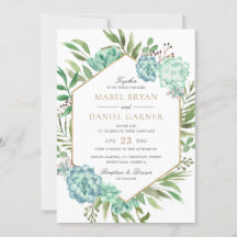 Succulents Greenery Geométrico Dourado Casamento