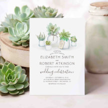 Succults Rustic Mason Jars | Greenery Wedding