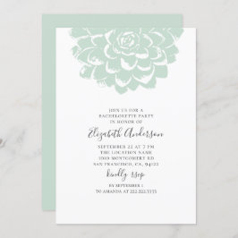 Convites Suculente. Festa de solteira de cacto moderno