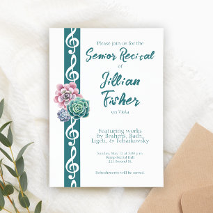 Convites Suculente Treble Theme Mais velho Música Considera