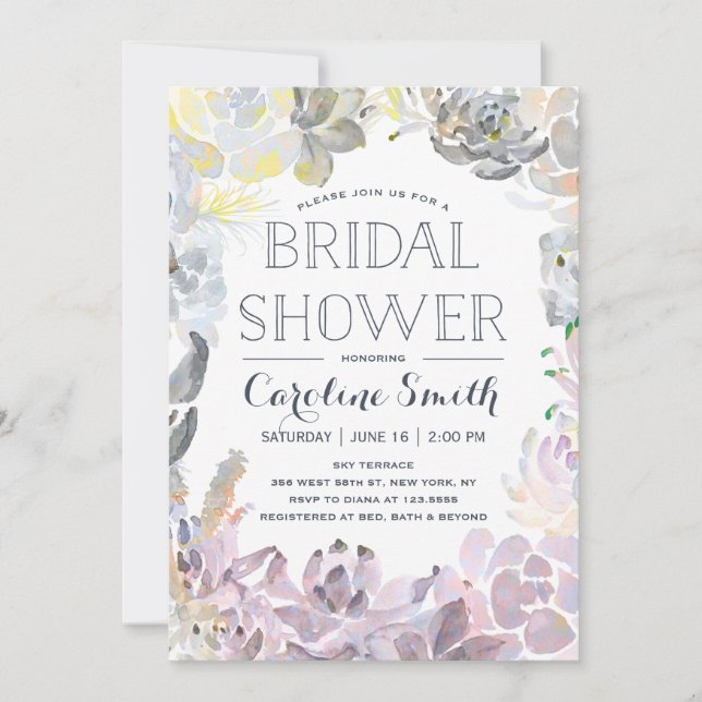 Convites Suculentes de Água| Chá de panela (Frente)