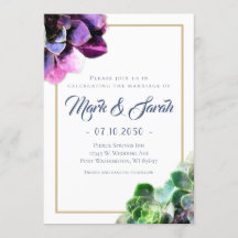 Suculentes Roxos com Casamento de Linha de Tan de 