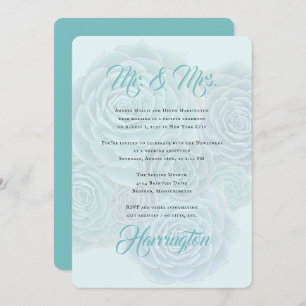 Convites Suculentos Recém-casados Casam-se Apenas com Recep