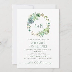 Convites Suculentos Russos Do Casamento Cactus Watercolor W