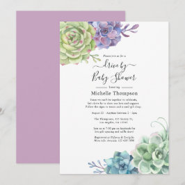 Convites Sucultivos De Cactus Aquarela Conduzem Por Chá