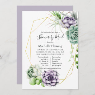 Convites Sucultivos Geométricos Bebê ou Chá de panela por C